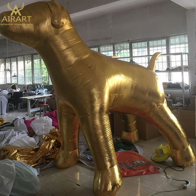 Customize Giant Inflatable Balloon Dog Advertising Luxury Gold Dog Z07