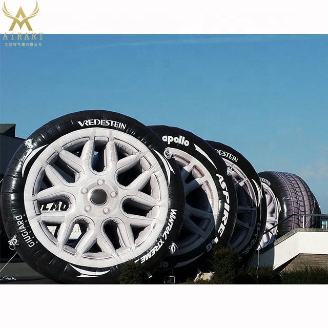 High quality giant advertising PVC inflatable tire custom models,advertising inflatable balloon