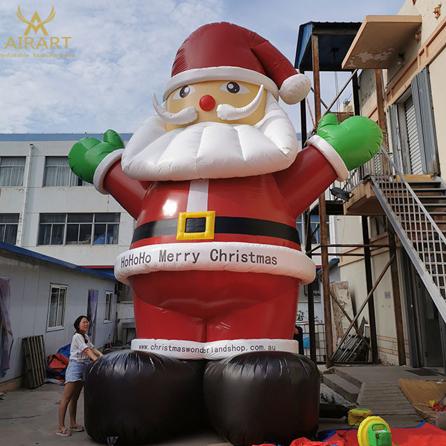 Outdoor PVC 25ft Christmas American Inflatable Santa figure