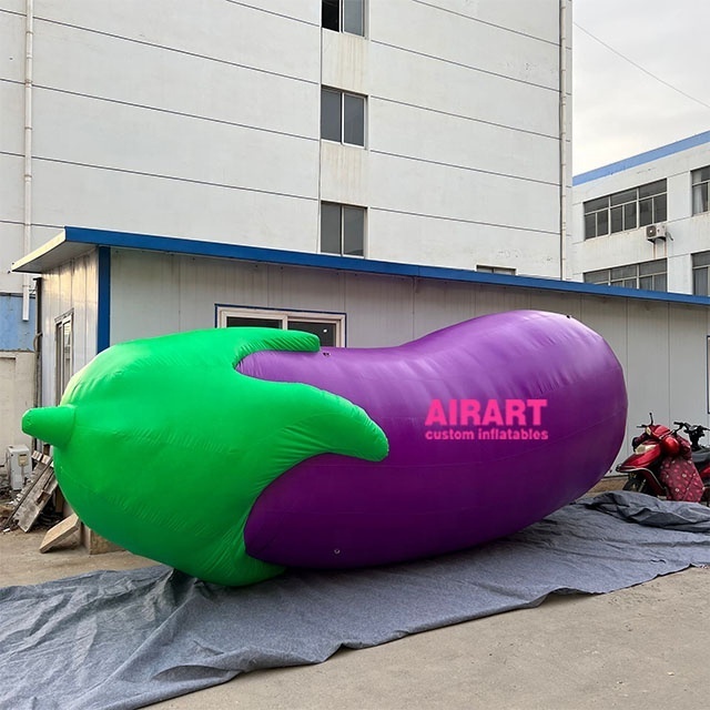 Simulation Model Giant Advertising Inflatable Eggplants For Sale