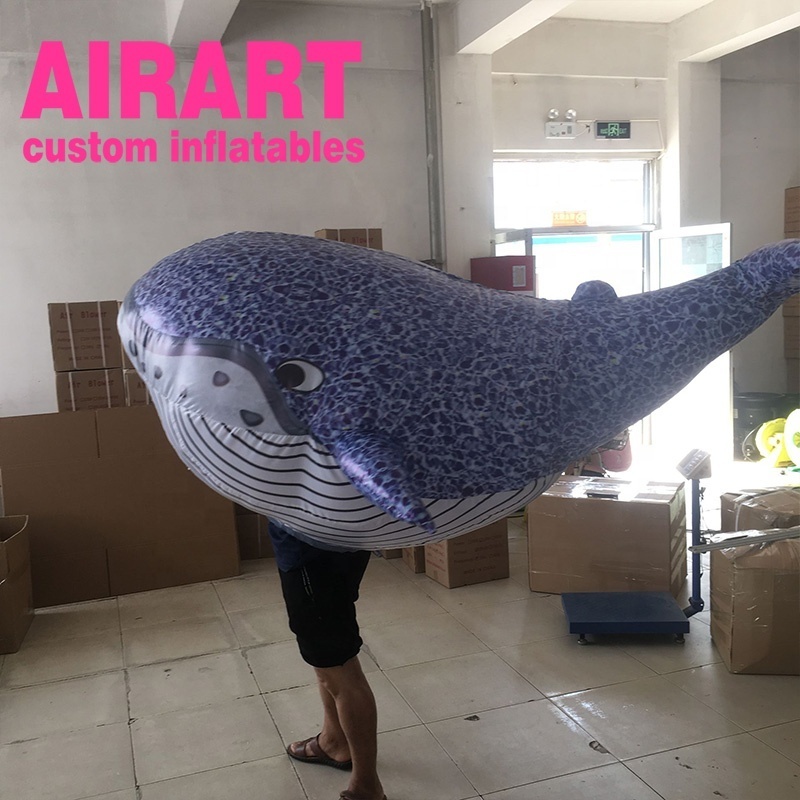 inflatable fish costume,lovely inflatable whale fish costume for sale