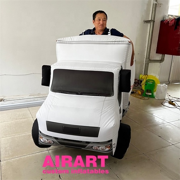 Adult inflatable costume White inflatable truck inflatable car costume for display