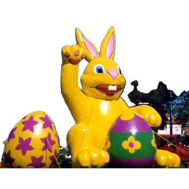 A Best sale cartoon animal giant inflatable rabbit with egg easter festival holiday decor a03