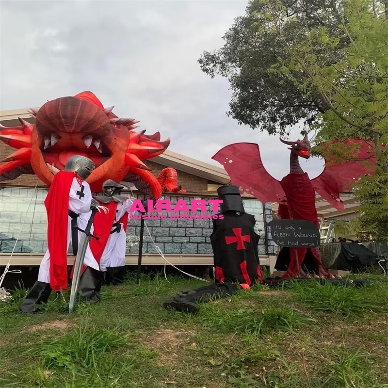 Feedback pictures outside events decoration inflatable red dragon head,inflatable dragon head balloon