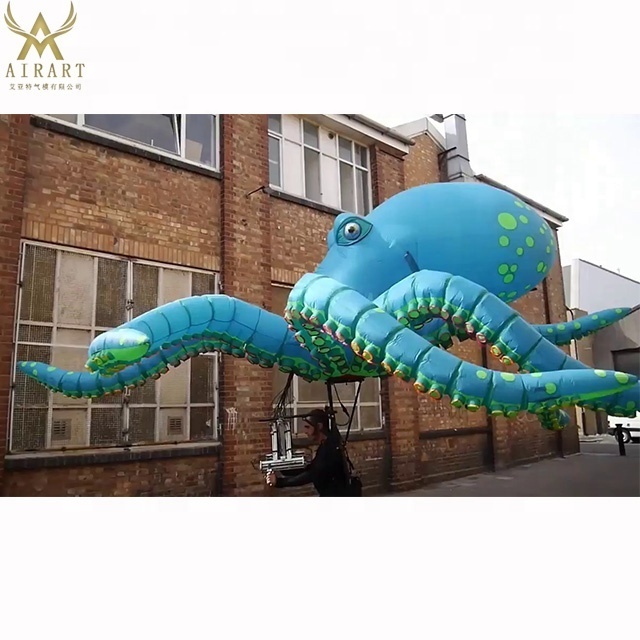 popular sale inflatable octopus puppet ,walking mascot inflatable jellyfish balloon parade animal