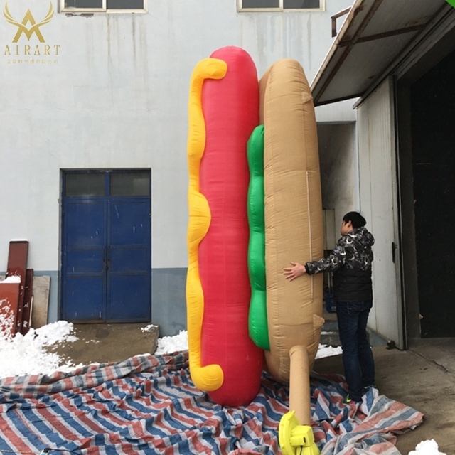 Fast food replicate items inflatable cartoon hot dog food balloon advertising promotional sale