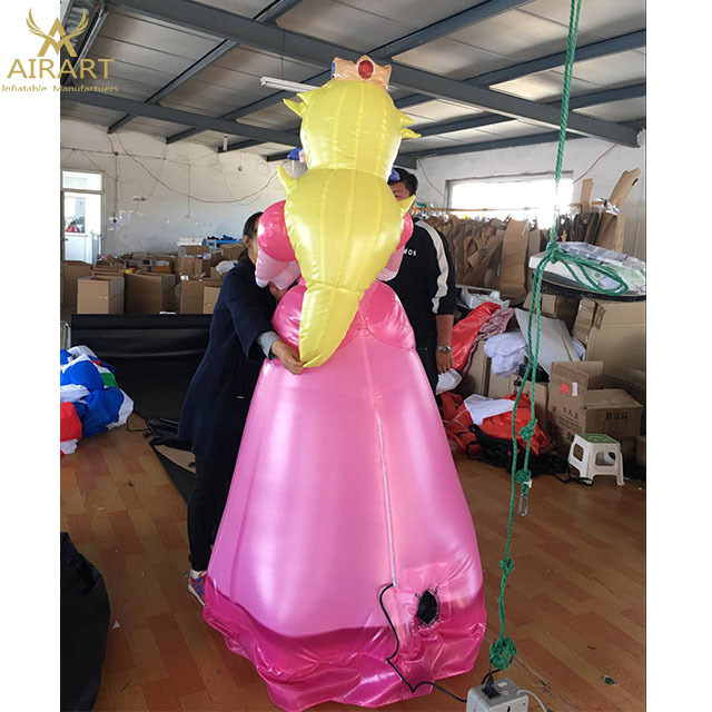 2m tall customized inflatable princess/infanta cartoon mascot