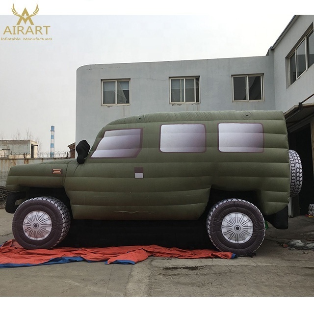 Custom inflatable armored car model, inflatable Jeep for outdoor