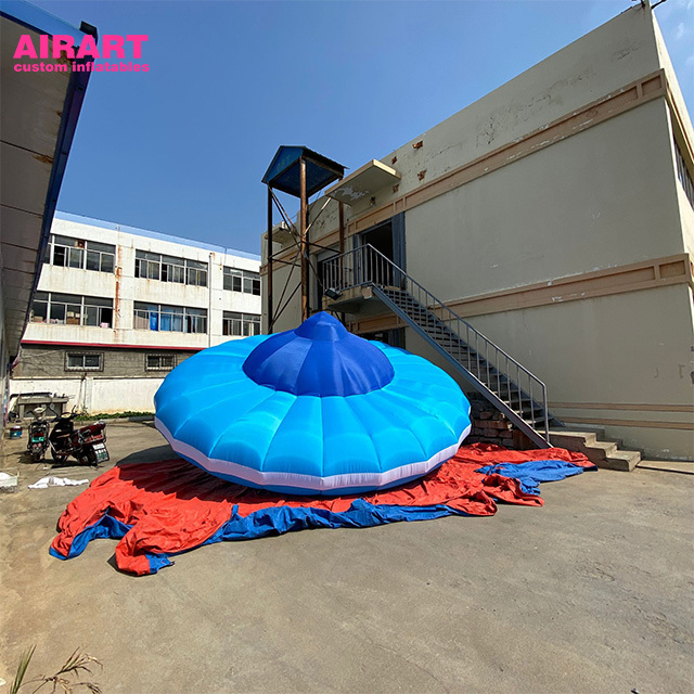 Blue inflatable spaceship model custom, giant inflatable UFO