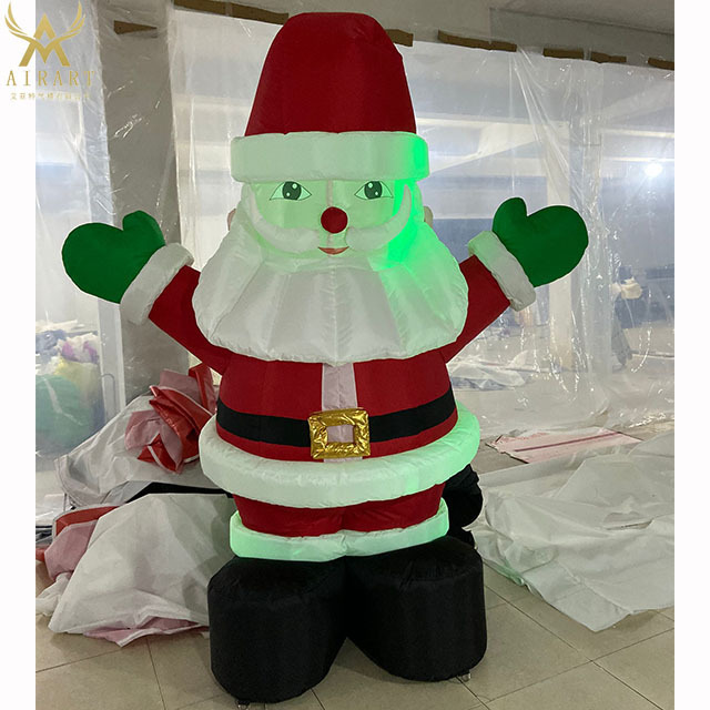 customized different shape inflatable santa claus figure balloon, large inflatable Father Christmas