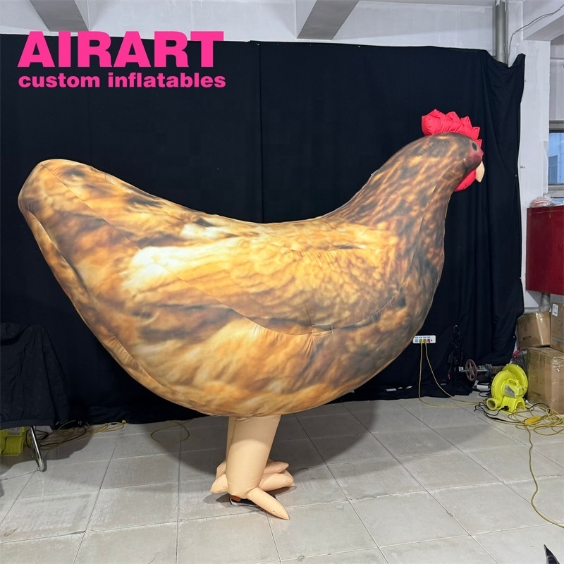 Simulation style inflatable hen costume,inflatable hen walking suit animal balloon