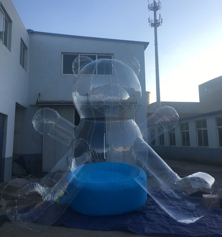 custom Christmas cartoon transparent inflatable bear, Christmas chi