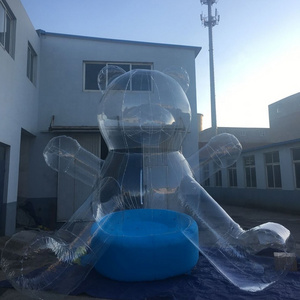 custom Christmas cartoon transparent inflatable bear, Christmas chi