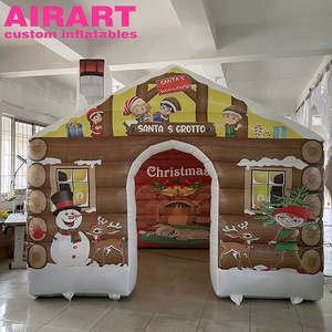 Newestest Christmas Decoration Inflatable Santa Grotto Inflatable Gingerbread House Inflatable Santa House C-30