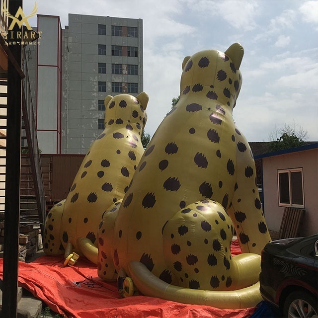 lifelike giant inflatable Cheetah model /Pop music festival event decoration inflatable Leopard ideas