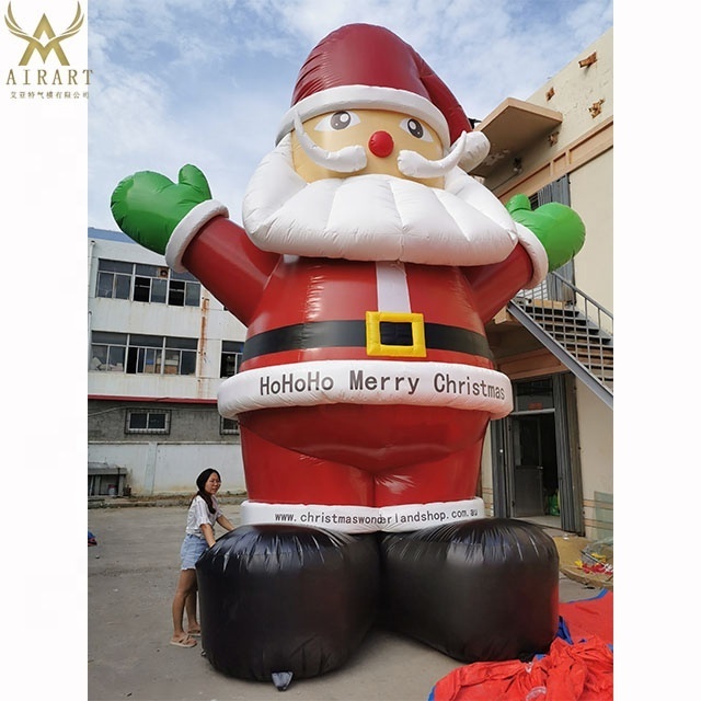 A04 Popular style inflatable mooning santa/holiday christmas inflatables floating santa claus for decoration C2