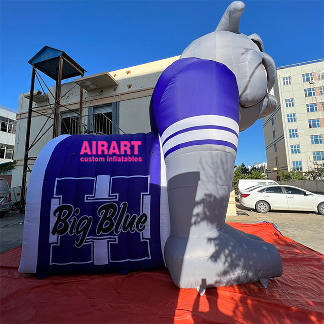 Outdoor decoration Advertising Inflatable Bulldog Tunnel Balloon Tent