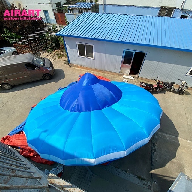 Blue inflatable spaceship model custom, giant inflatable UFO