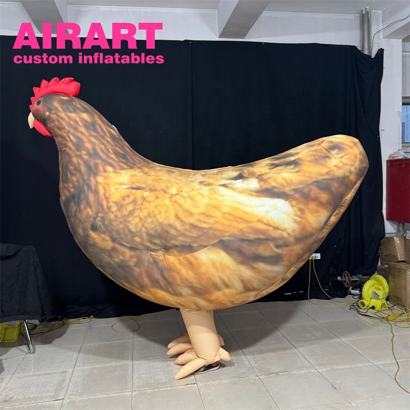 Simulation style inflatable hen costume,inflatable hen walking suit animal balloon