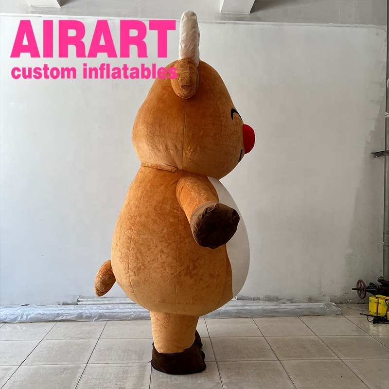 Christmas decoration inflatable plush reindeer costume inflatable christmas deer costume