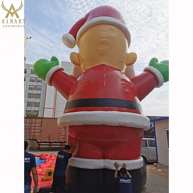 A04 Popular style inflatable mooning santa/holiday christmas inflatables floating santa claus for decoration C2