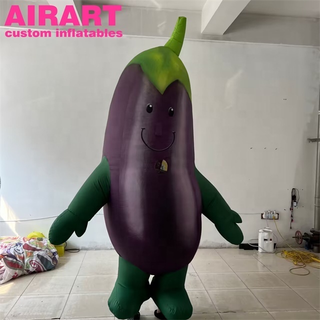 Activity Decoration Cartoon Costume Inflatable decoration Cute inflatable eggplant costume for adult