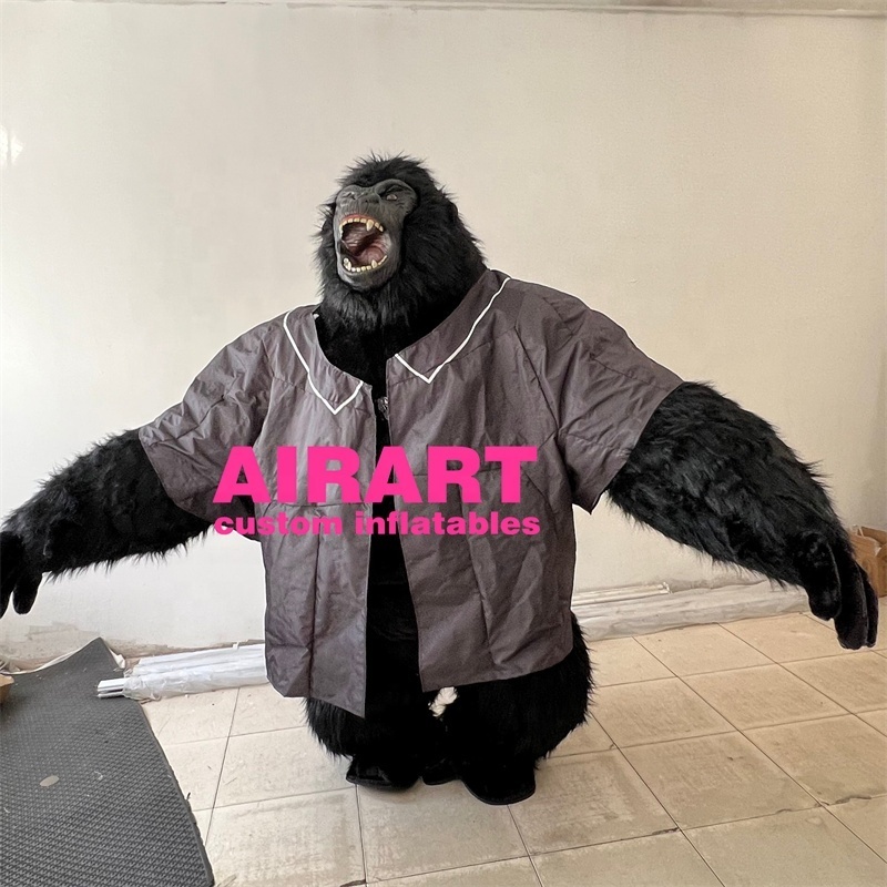 High quality inflatable plush gorilla costume inflatable gorilla suit