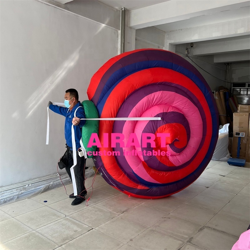 Colorful Inflatable Costumes Led Lighting Inflatable Suit Costume Parade Performance Inflatable Snail Costume