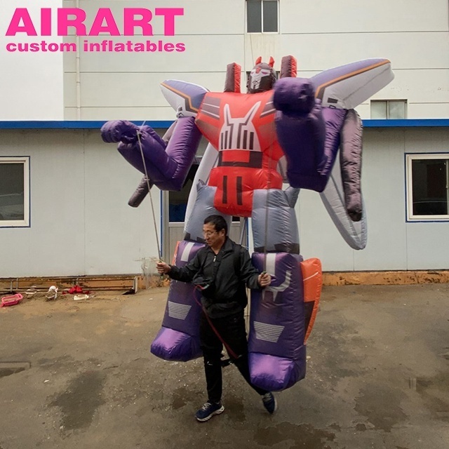 large walking inflatable robot puppet,customized shape robot balloon,large inflatable puppet mascot