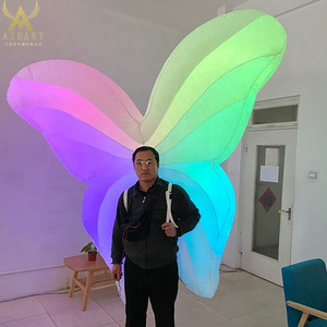 inflatable wings costume, Dreamlike lights walking butterfly costume for outdoor parade