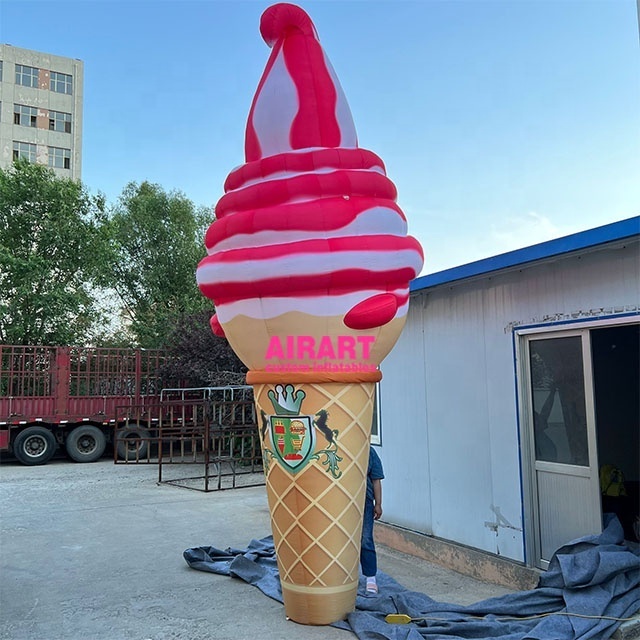 Advertising Inflatable Ice Cream Cone For Outdoor Promotional Decoration