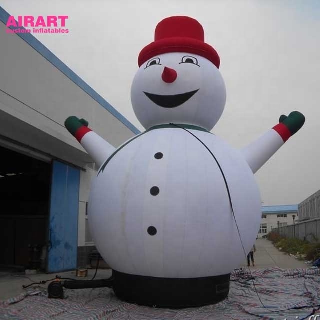 outdoor decoration broom props inflatable snowman, cheap inflatable Christmas snowman for advertising display