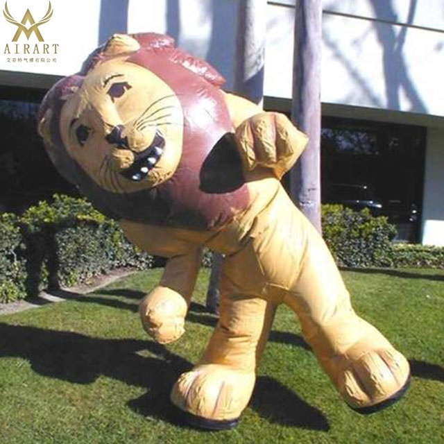 children stage perform show cute Inflatable Lion Mascot Animal Inflatable Moving Costume