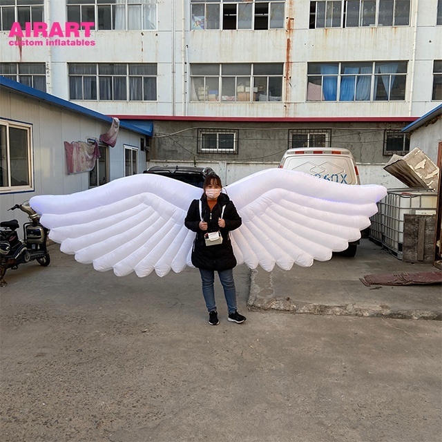 Angel wings inflatable decoration costume LED lighting fairy wings for party