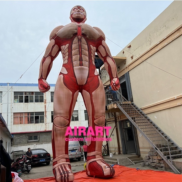 Giant size Human muscle tissue is exposed inflatable Titan man balloon for activity decorations