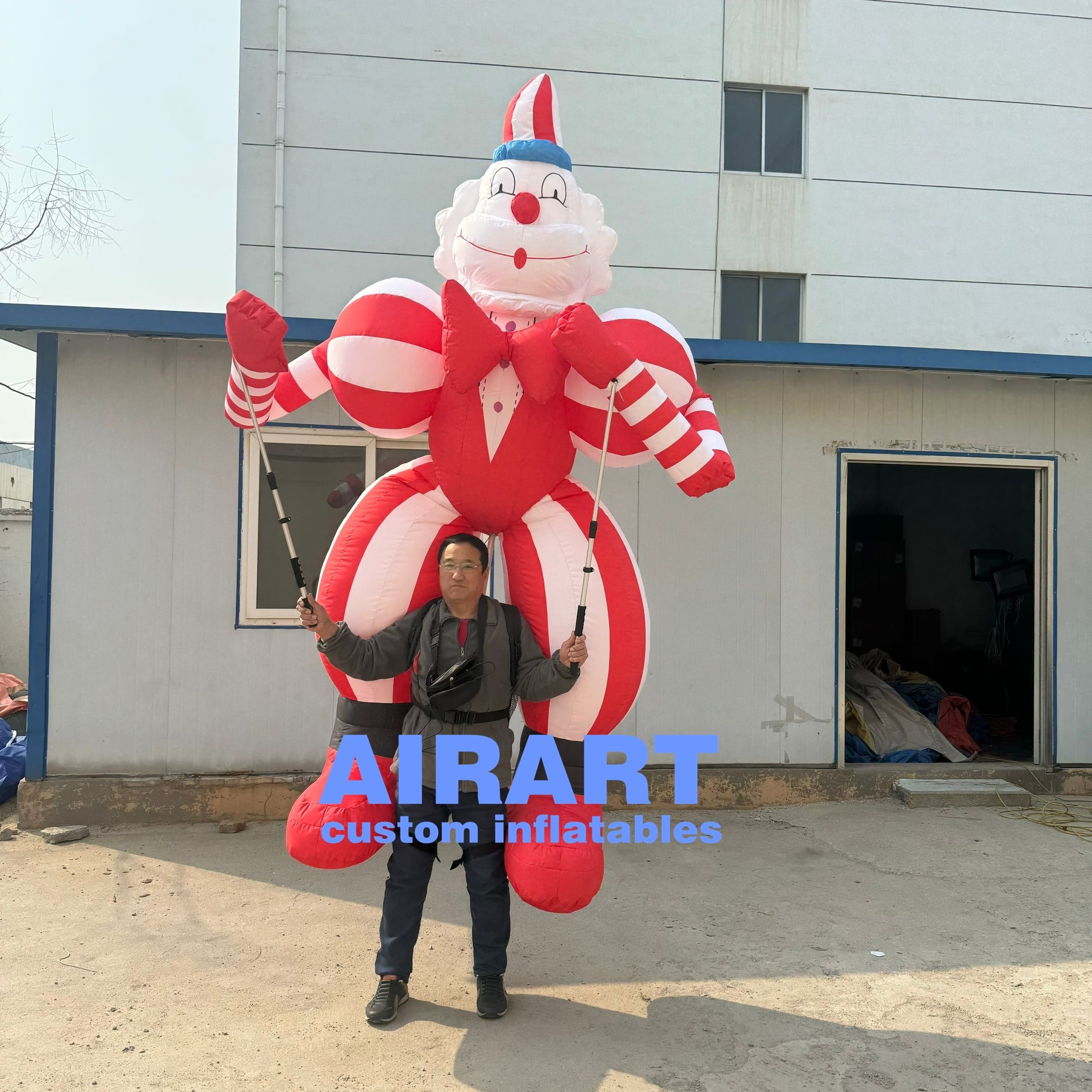 High quality inflatable circus prop clown puppet inflatable carnival parade puppet