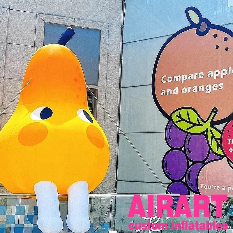 Hot sale inflatable Fruits Mascot Costume Custom Wearable Walking Apple Peach Pear Fruits Cartoon 0