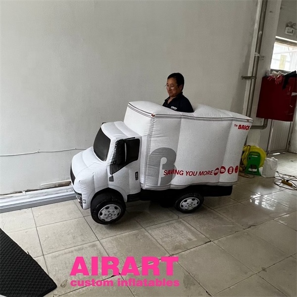 Adult inflatable costume White inflatable truck inflatable car costume for display