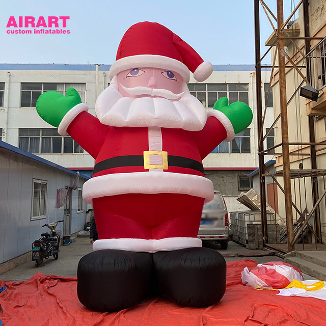 4m giant lying inflatable Father Christmas Santa Claus with Chair for Christmas decorations