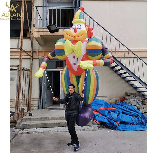 custom Outdoor activities Christmas inflatable puppet clown costumes for the Christmas carnival