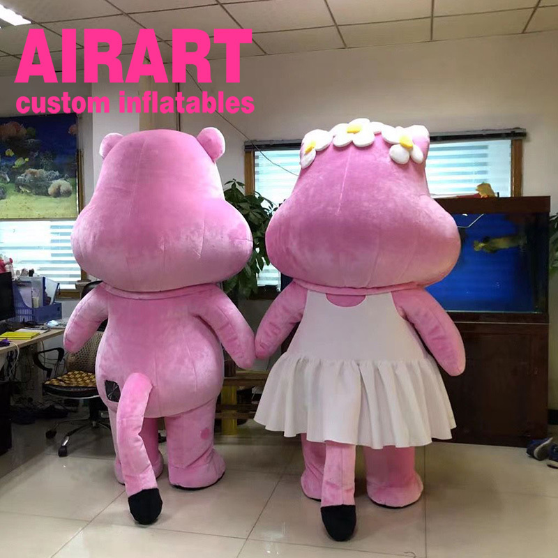 bespoke animals costume inflatable pink cat plush toy,inflatable walking cat mascot costume