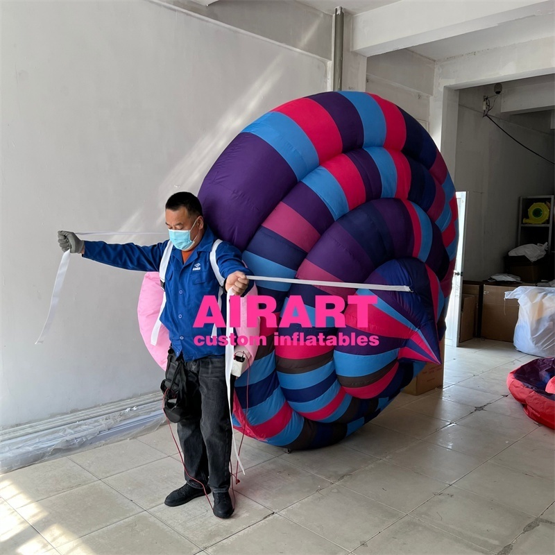 Colorful Inflatable Costumes Led Lighting Inflatable Suit Costume Parade Performance Inflatable Snail Costume