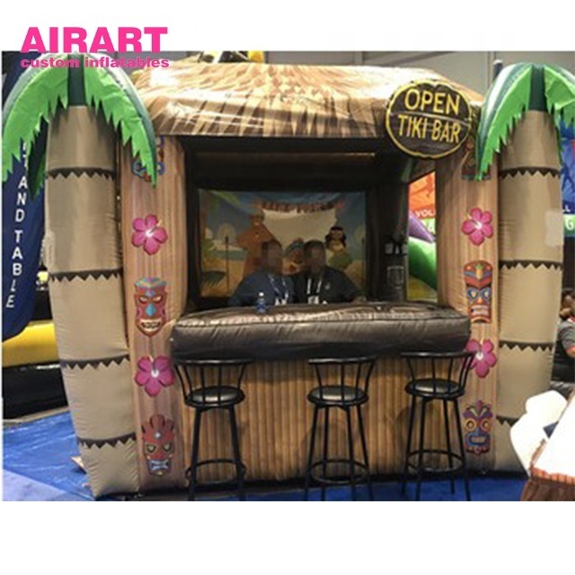 Beach party inflatable Tiki bar exhibition serving inflatable pub tent for sale