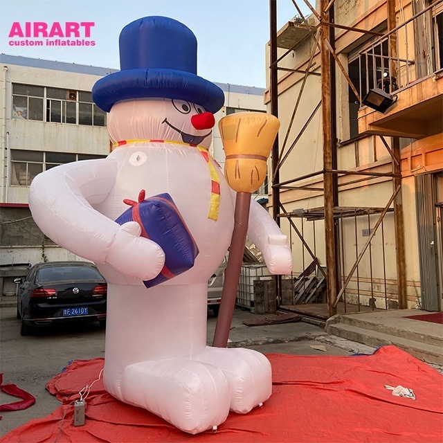 custom Advertising decorative inflatable Christmas snowman, cartoon inflatable snowman for decoration