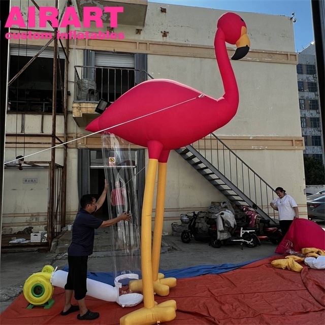 air blow up flamingo bird balloon,beautiful inflatable flamingo bird mascot for sale