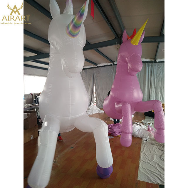 Adult size white inflatable led horse dancing costume for events parade Z01