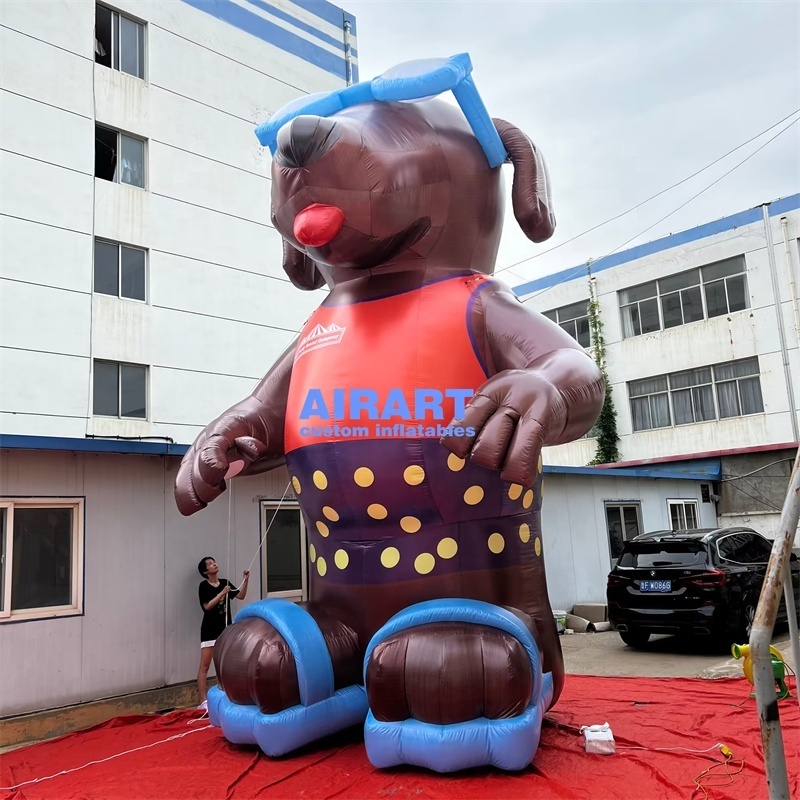 Advertising decorating inflatable big dog,inflatable cartoon dog mascot balloon