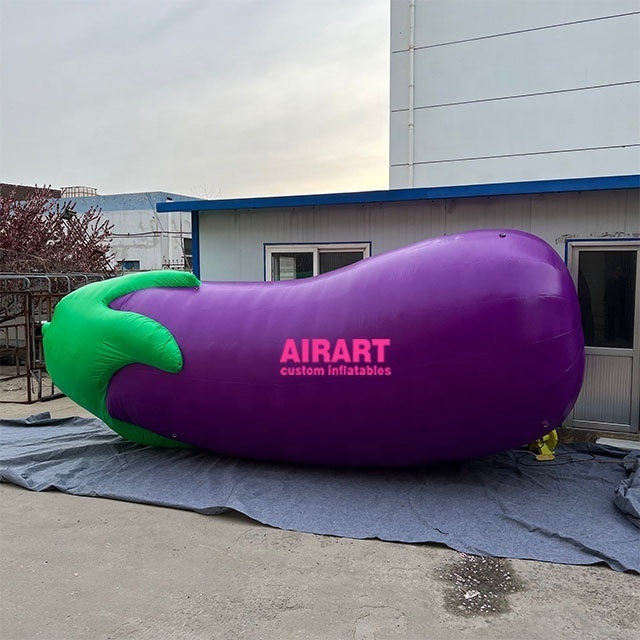 Simulation Model Giant Advertising Inflatable Eggplants For Sale