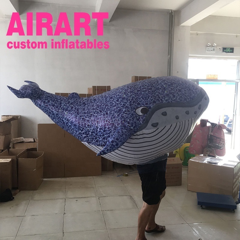 inflatable fish costume,lovely inflatable whale fish costume for sale