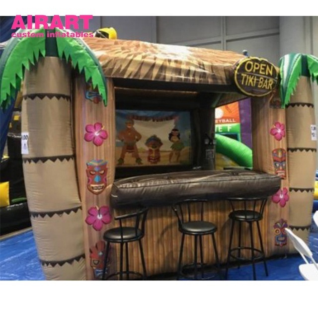 Beach party inflatable Tiki bar exhibition serving inflatable pub tent for sale